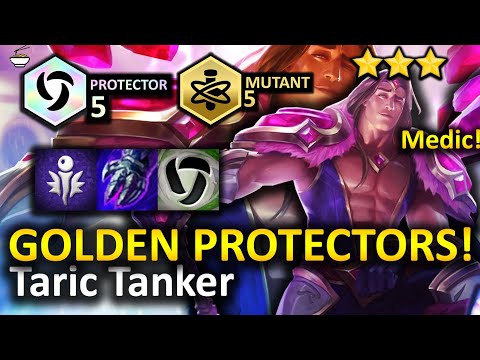 3 Star Unkillable Taric HEALING Buff! Re-roll Full 3 Star Protectors! | 5 Protector| TFT Set 6| 12.1