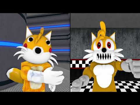 OLD TAILS VS NEW NIGHTMARE TAILS JUMPSCARE - Roblox Piggy FANGAME