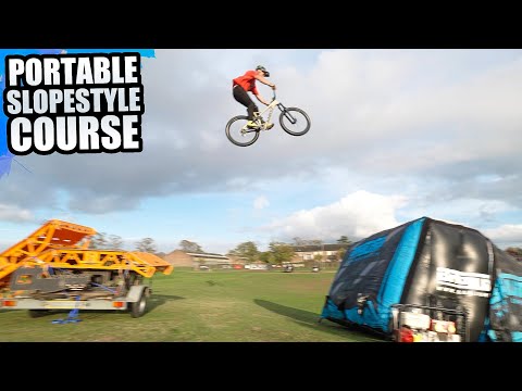 MY PORTABLE MTB SLOPESTYLE COURSE IS SICK!