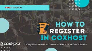How to Register in Cox Host Client Area | Register Bangla tutorial | COX HOST