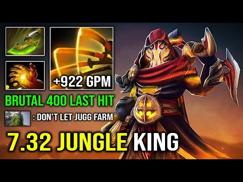 NEW 7.32 King of the Jungle 1st Item Midas Juggernaut +922 GPM Easy Passive Farm Hard Carry Dota 2