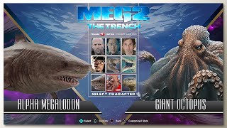 Megatooth Shark vs Giant Octopus with Healthbars