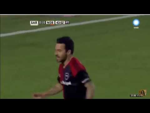 Gol de Ignacio Scocco - Sarmiento J 0 x 1 Newells Old Boys - Fecha 3 - Liga Argentina