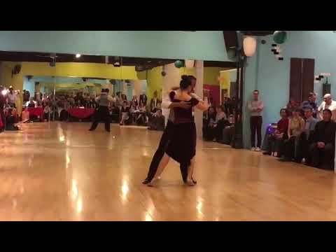 Jenny Teters  and  Rod Relucio  are  dancing  to  the  tango  "  Tu...el Cielo Y Tu!  "  by  Sexteto Milonguero  in  2019