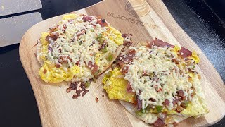 BREAKFAST PIZZA ON THE BLACKSTONE GRIDDLE | BLACKSTONE GRIDDLE RECIPES