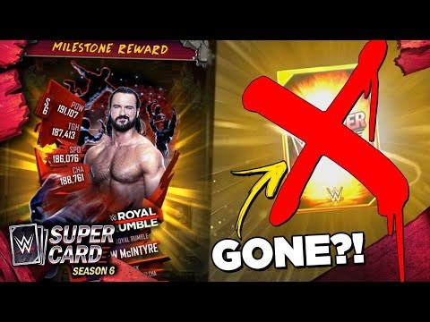 MY FIRST ROYAL RUMBLE TIER CARD!! PULL ANIMATIONS REMOVED?! | WWE SuperCard S6