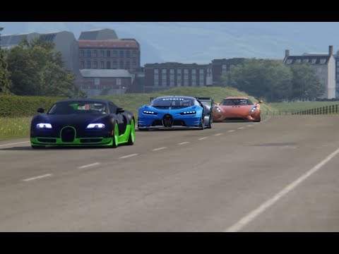 Koenigsegg Regera vs Bugatti Vision GT vs Bugatti Veyron vs Bugatti Chiron