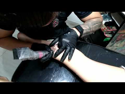 TIME LAPSE DE UMA TATTOO DE LEOA COM GEOMÉTRICOS!