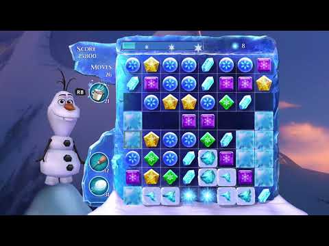 Frozen Free Fall: Snowball Fight Level 183 Walkthrough, No Power Ups