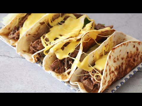 IRRESISTIBLES TACOS DE CARNE EN HILOS Y SALSA DE QUESO | Episodio 300