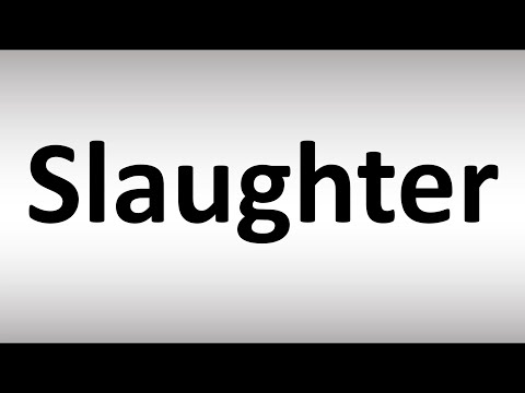 Part of a video titled How to Pronounce Slaughter - YouTube