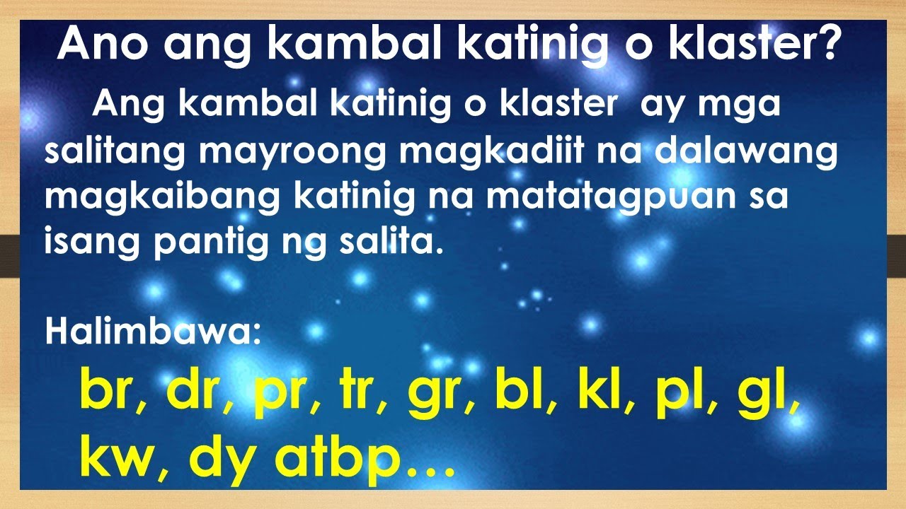 Unang Hakbang sa Pagbasa Aralin 14 (Kambal Katinig o Klaster)