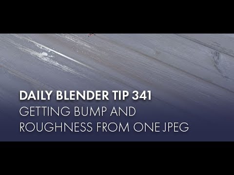 Daily Blender Tip 341 - Getting Color, Bump and Shininess from just one JPEG texture (Blender 2.8)