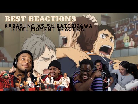 Karasuno vs Shiratorizawa Final Score Best Reaction Compilation | Haikyuu 3X10