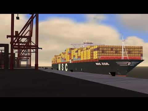 MSC Zoe arriving at the JadeWeserPort in Wilhelmshaven, Germany (VSF)