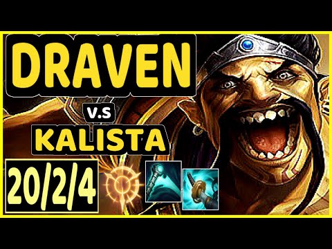 TITAN (DRAVEN) vs KALISTA - QUADRAKILL 20/2/4 KDA BOTTOM ADC CHALLENGER GAMEPLAY - BR