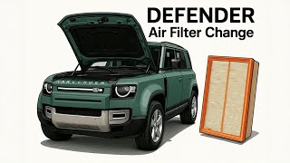 Land Rover Defender L663 Service - Engine Air Filter LR129322 - 2L 3L and V8 models