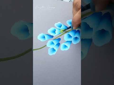 ♥️ AMAZING Flower Painting Using beautiful Brush Strokes #shorts #art #shortsfeed