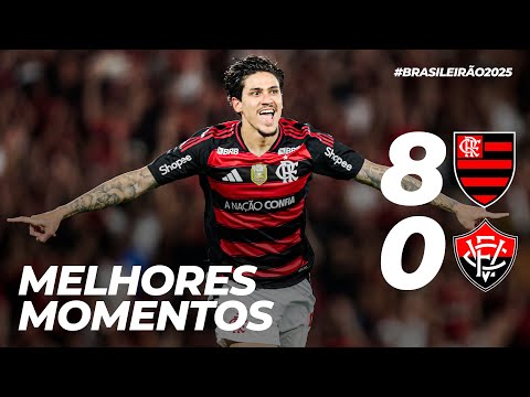 FLAMENGO 8 X 0 VITÓRIA | MELHORES MOMENTOS | BRASILEIRÃO (25/08/25)