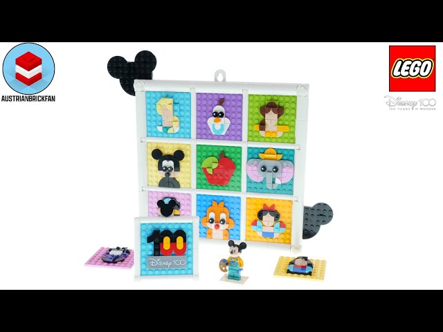 Vídeo relacionado con LEGO 43221 Disney 100 Años de Iconos de la Animación Disney, Set de Manualidades Mural de Personajes, 72 Diseños de Mosaicos Divertidos para Crear, Incluye la Minifigura de Mickey Mouse Artista