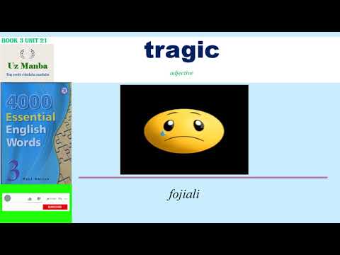 4000 Essential English Words 3 Unit 21 inglizcha lug'at