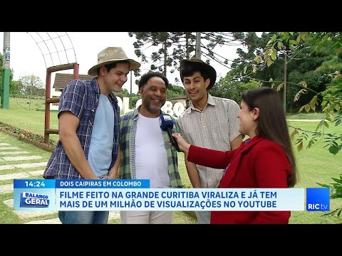 REPORTAGEM COMPLETA NO BALANCO GERAL RICTV RECORD SOBRE O FILME DOIS CAIPIRAS EM COLOMBO