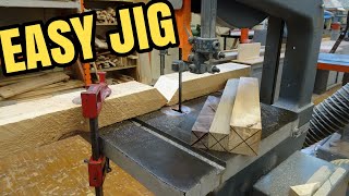 Super Easy Band Saw Jig For Lathe Work!