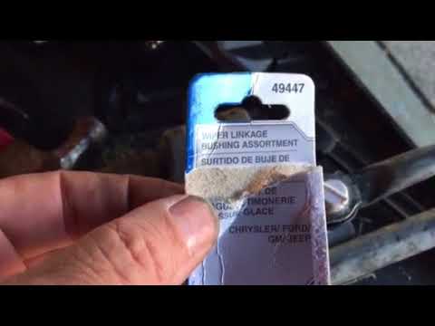 Jeep Wrangler JK windshield wiper linkage bushings hack.