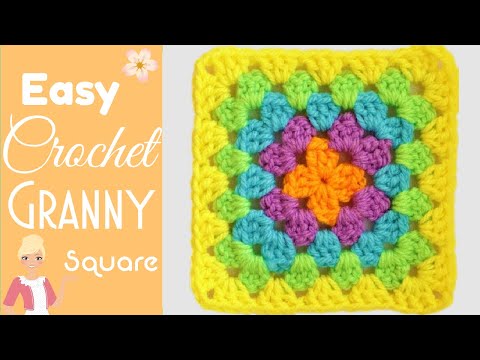 Super Easy Granny Square for Beginners - Changing Colors! 🌈 The Secret Yarnery
