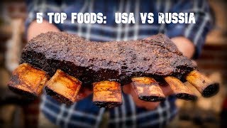 top 5 American foods vs Russian foods