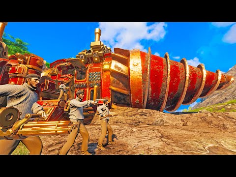 Surviving In A Volcanic World In A Gigantic Drill Base in Volcanoids