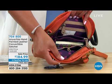 Anuschka – Handbemalte, wandelbare Ledertasche