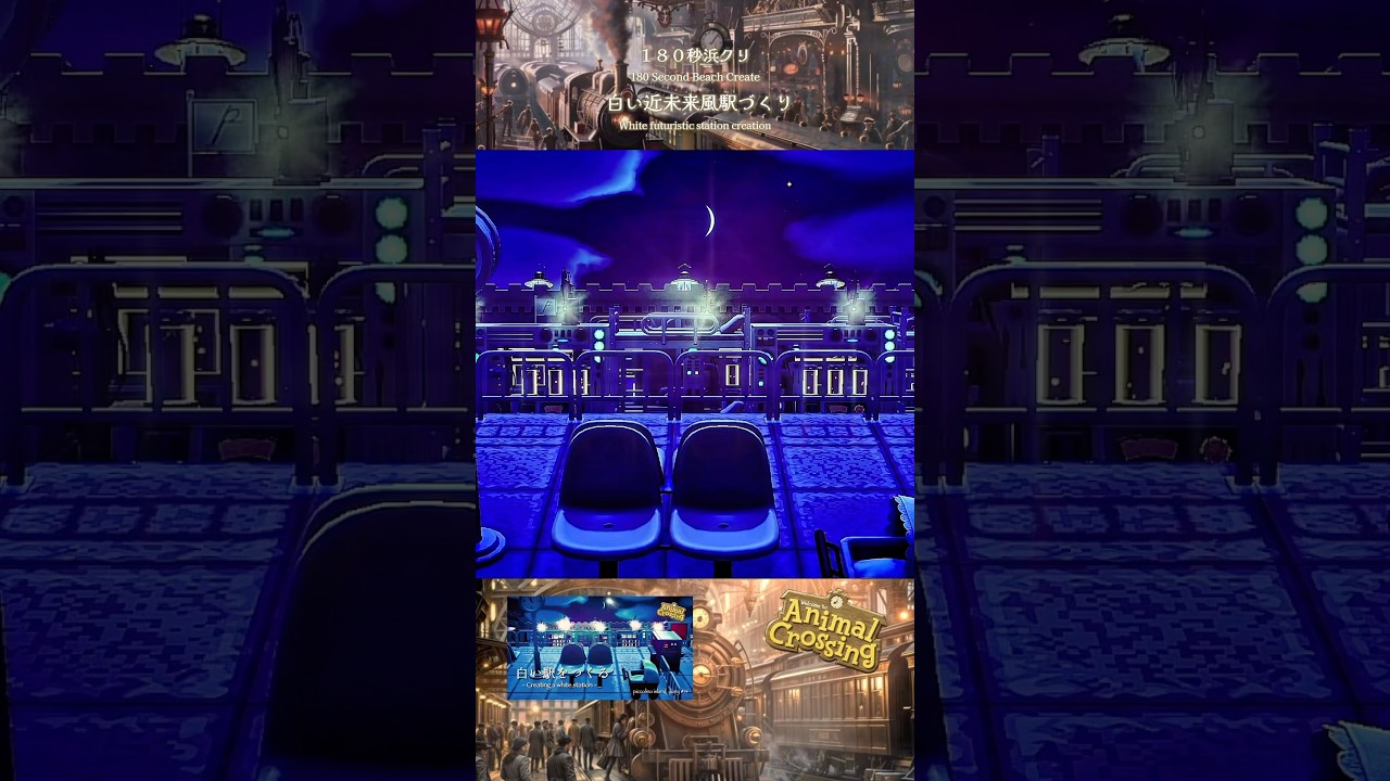 180秒島クリ|✴︎白い近未来風駅づくり⭐︎*【あつ森|島クリ】#あつ森 #あつまれどうぶつの森 #animalcrossing #島クリエイター #島クリエイト