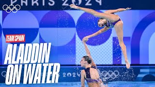 Oriental Flair at the Olympics ✨🧞‍♂️ | 🇪🇸 Team Spain Free artistic swimming routine at #Paris2024