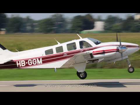 Beech 58P Pressurized Baron Take Off Augsburg Airport