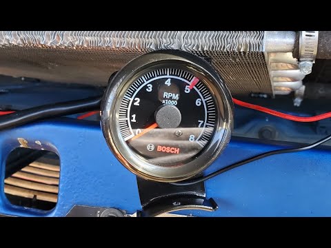 How to test mock connect an aftermarket tachometer on an old classic car - testing