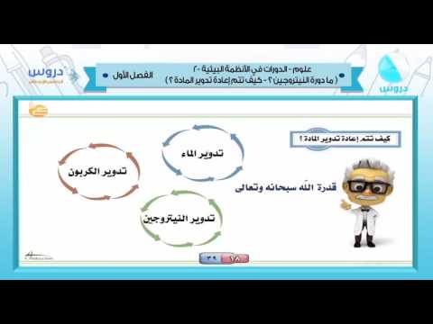 الخامس الابتدائي | الفصل الدراسي الأول 1438 | علوم | الدورات في الأنظمة البيئية 4