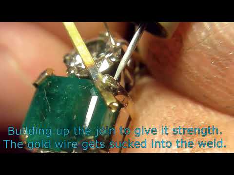 Weld retip a claw on an emerald