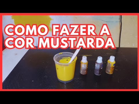 Acor mais fácil que eu já vi como fazer a cor mostarda com bisnaga xadrez brincando com as cores