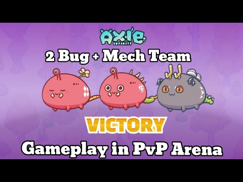 Mech (Pocky, Furball and Allergic Reaction) + 2 Poison Discard Bugs in Arena - Axie Infinity 2022