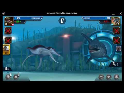 Jurassic World: The Game - Aquatic Player Duel Battle 45 - MOSASAURUS And EDESTUS!