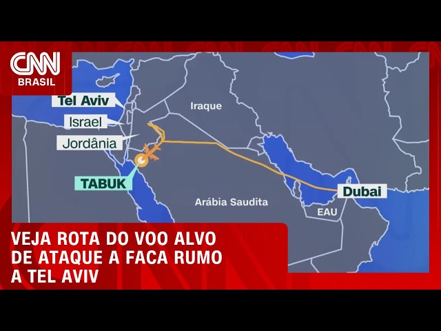 Veja rota e linha do tempo de voo para Israel que fez pouso de emergência | CNN PRIME TIME