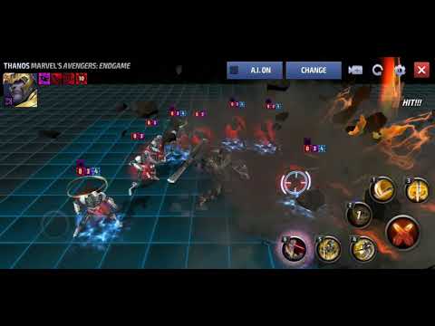 Marvel Future Fight - Thanos Avengers EndGame costume abilities skills tier 3 animations