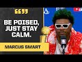 Marcus Smart says his mindset was to "be poised" when the Warriors took a 3rd quarter lead #shorts
