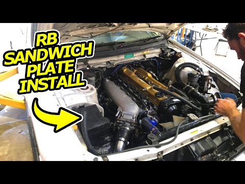 RB25 Oil Filter Sandwich Plate Install in my R33!