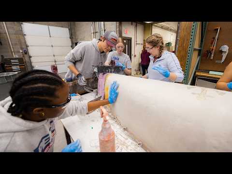 How the concrete canoe team builds a boat that shouldn't float