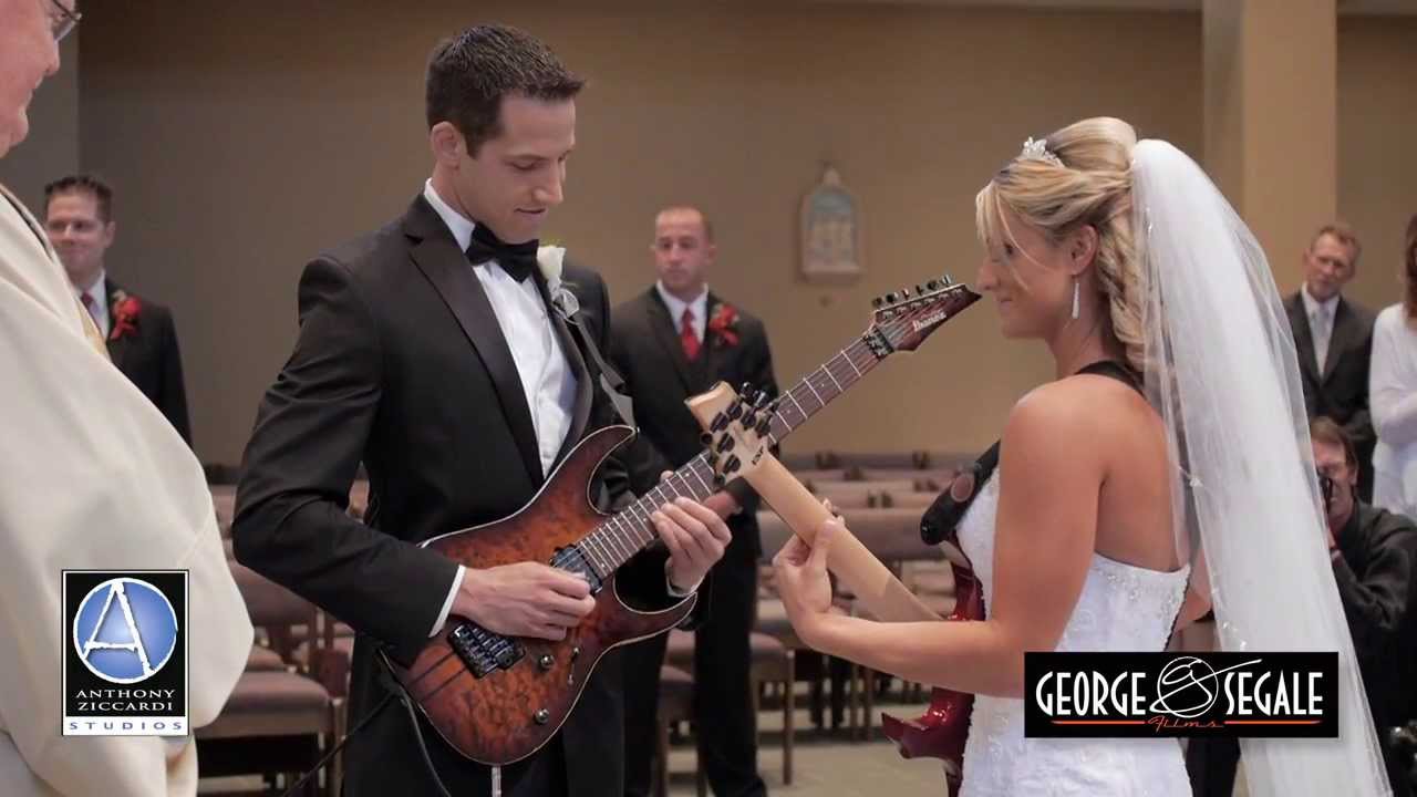 Guitar Bride and Groom: Fun and Unique Church Ceremony Wedding Entrance- Canon in D - YouTube