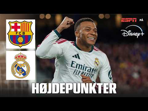 Mbappés to scoringer afgør El Clásico | HØJDEPUNKTER | Barcelona - Real Madrid | ESPN på Disney+