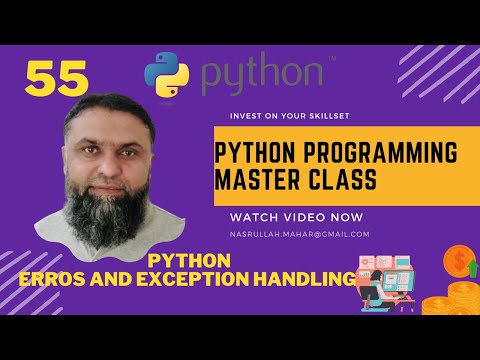 Errors And Exception Handling In Python Python Programming Master Class Nasrullah Mahar