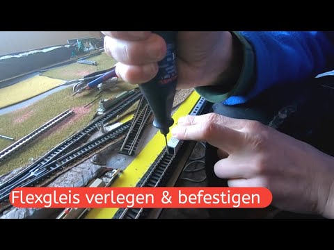 Modelleisenbahn TT/1:120 Tillig Flexgleis verlegen